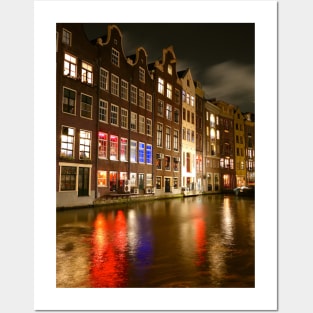 Amsterdam at Night Posters and Art